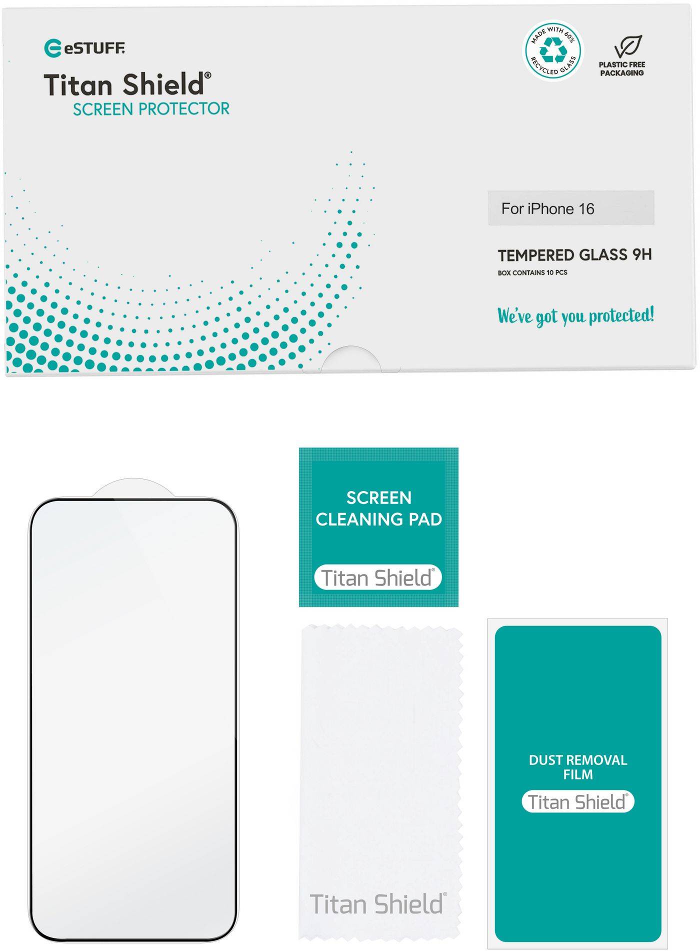 eSTUFF INFINITE GRS iPhone Air Screen Protector. Full Cover