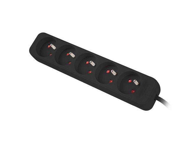 LANBERG Steckdosenleiste 1m UPS 5x 230V FRANZOES. ST. sw Multimedia-Technik Steckdosenleisten