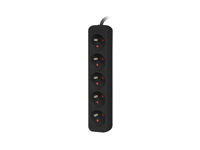 LANBERG Steckdosenleiste 1m UPS 5x 230V FRANZOES. ST. sw Multimedia-Technik Steckdosenleisten