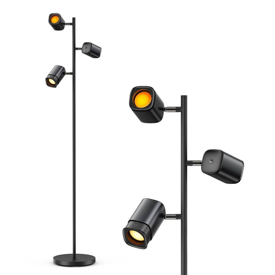 Govee - 3-Flammen LED StehlampeFlexible Dreifach-Lampensteuerung /
