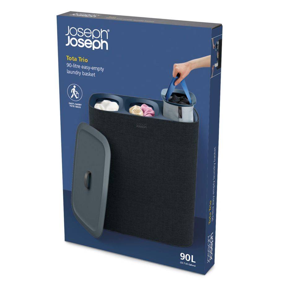 Joseph Joseph Tota Trio schwarz 90L Wäschetrennkorb