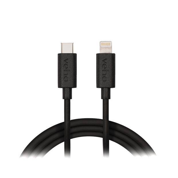 Veho VCL-005-MFI-C-1M, 1 m, Lightning, USB C, Männlich, Männlich, Schwarz