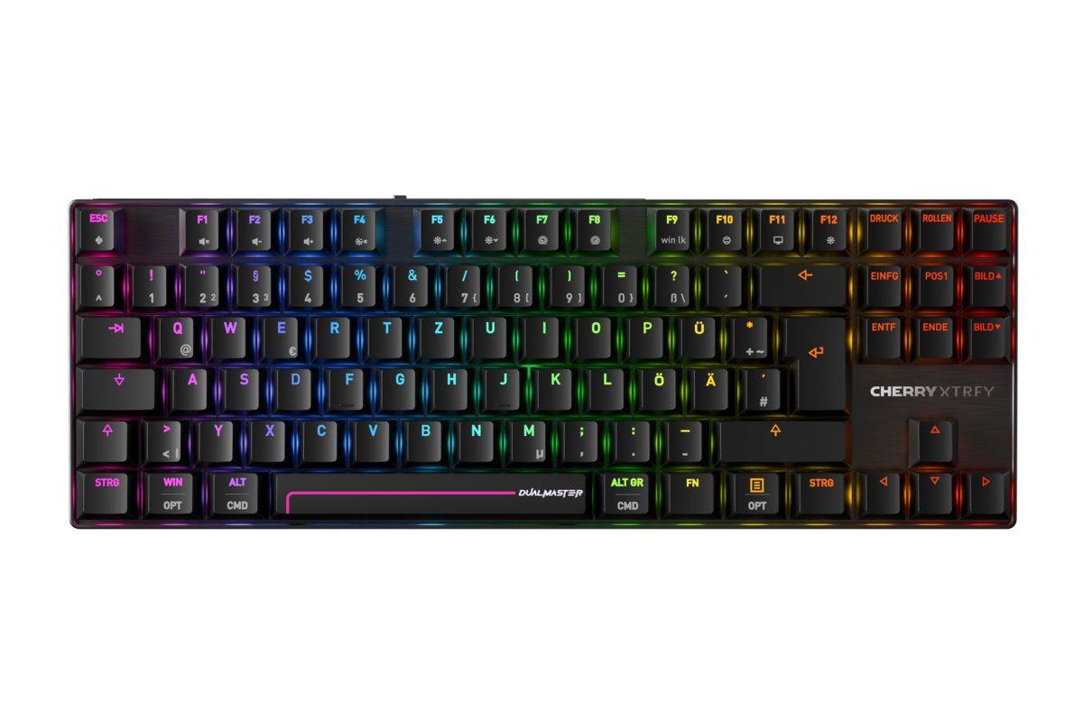 CHERRY XTRFY MX 8.2 Wireless Tastatur RGB DE MX Silb TKL 80% Eingabe / Ausgabe Mäuse & Tastaturen