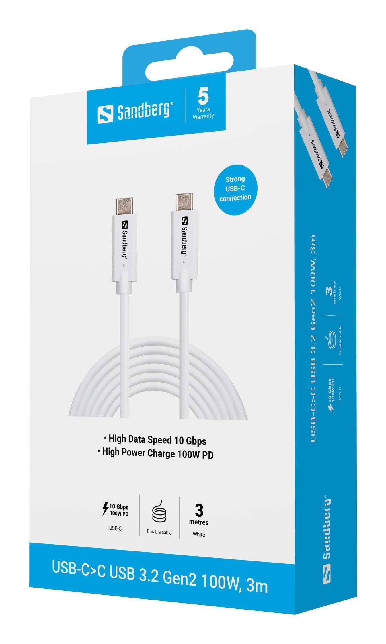 SANDBERG USB-Kabel - USB-C (M) zu USB-C (M)