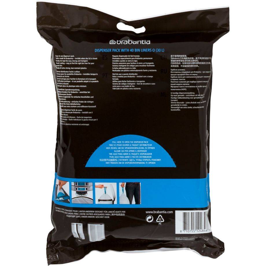 Brabantia PerfectFit Müllbeutel Typ O 30 L, 40 Stck