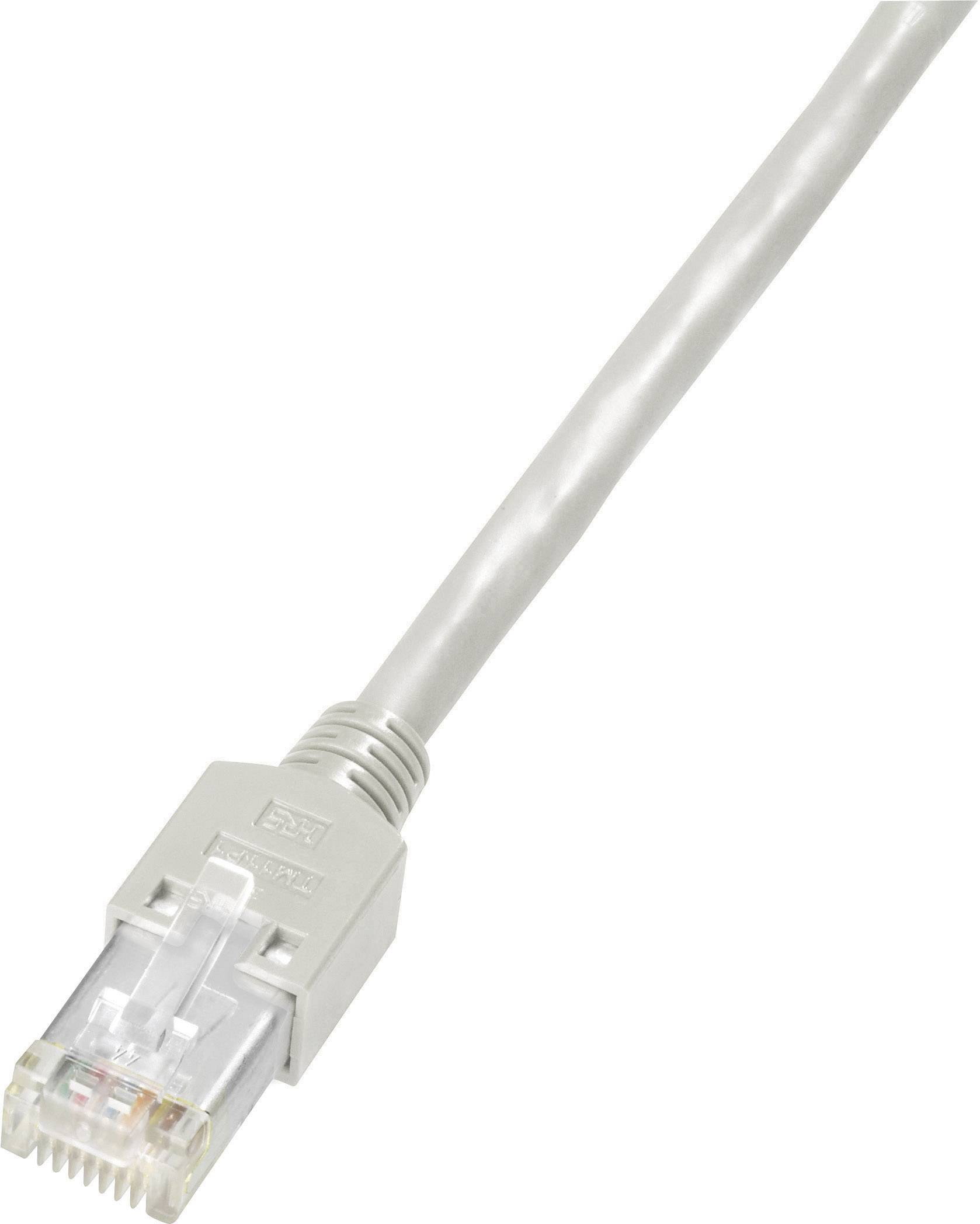 Dätwyler RJ45 Netzwerkkabel, Patchkabel CAT 5e S/UTP 30.00m Grau Flammwidrig, mit Rastnasenschutz 1St.