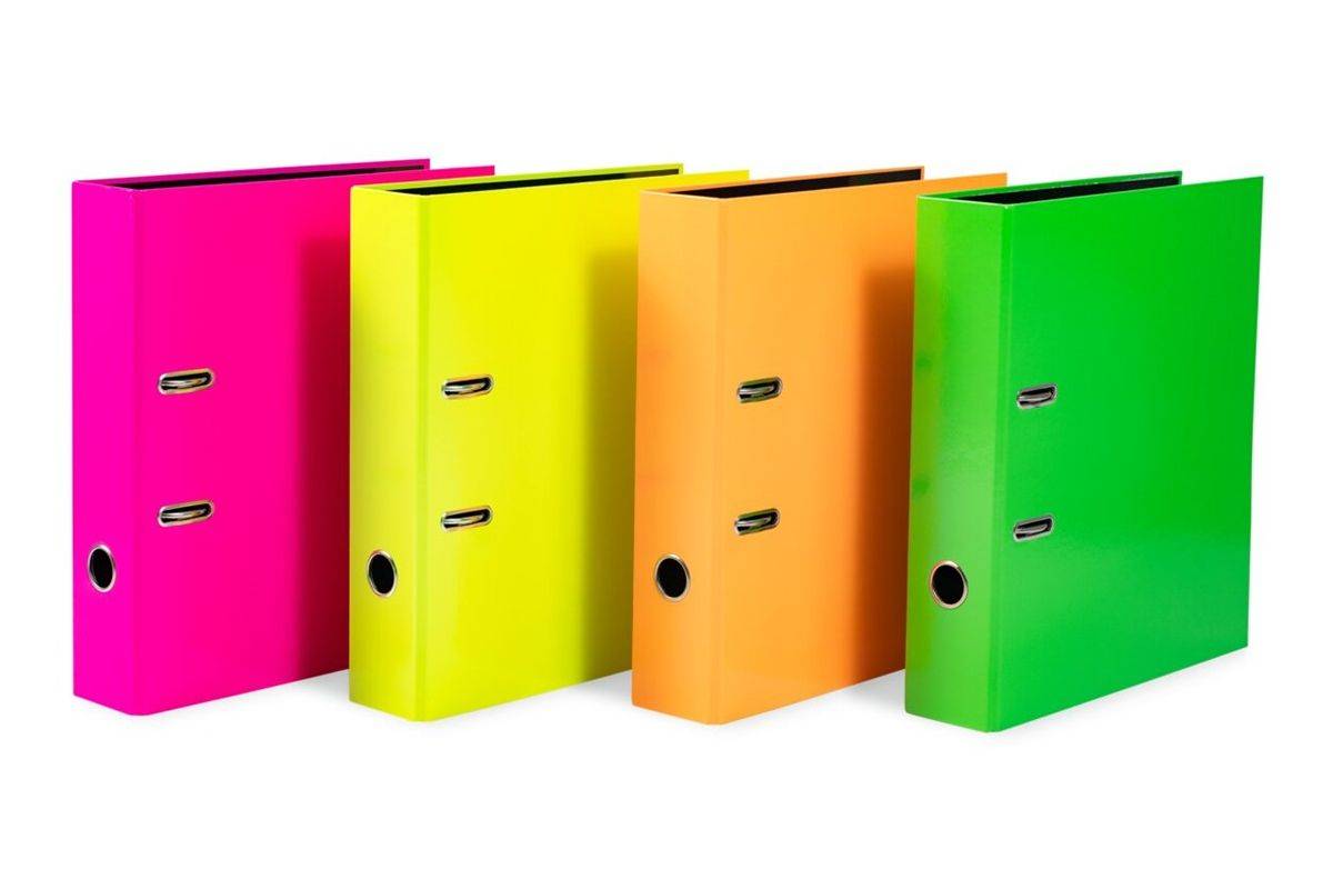 HERMA - Ordner sortiert A4 Karton Neon 10Stk