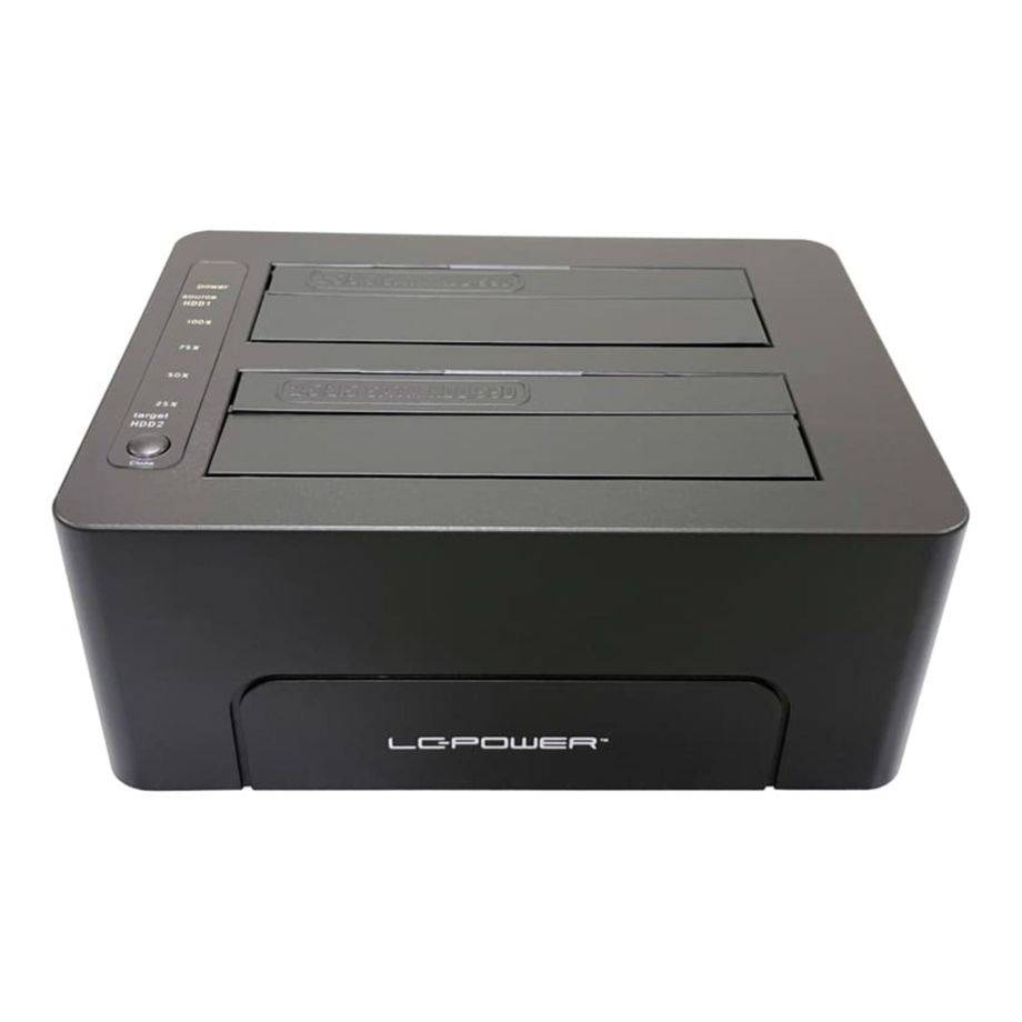 LC-Power LC-DOCK-C-V2 Docking Station Dual SATA HDD/SSD USB-C 3.2 Gen 1 Cloning - 2,5" - USB Typ C