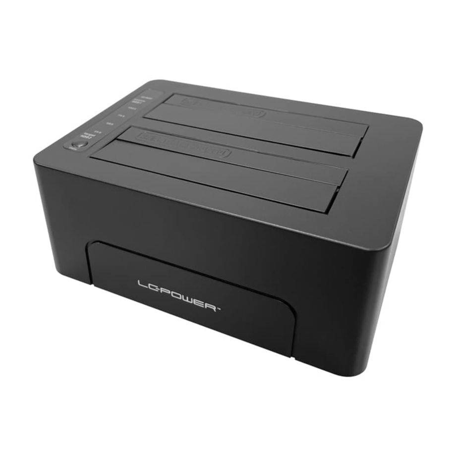 LC-Power LC-DOCK-C-V2 Docking Station Dual SATA HDD/SSD USB-C 3.2 Gen 1 Cloning - 2,5" - USB Typ C