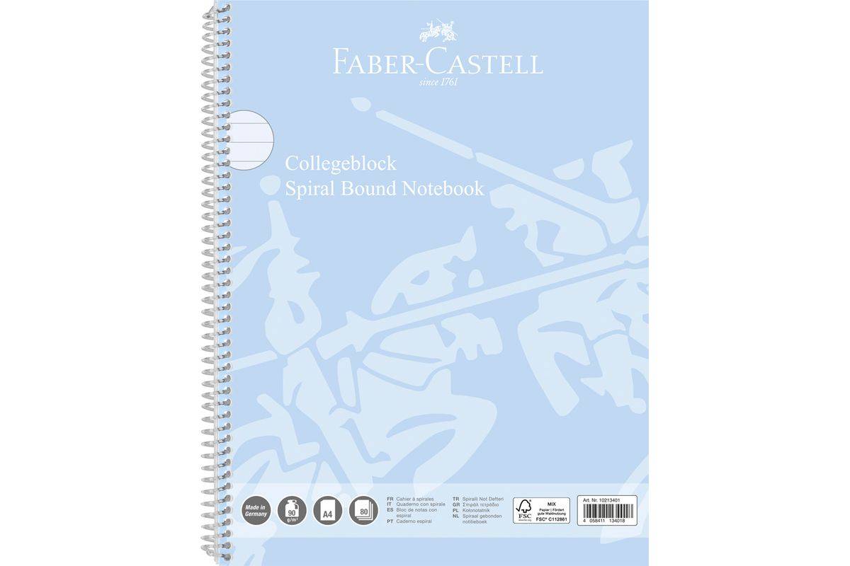 FABER-CASTELL Collegeblock A4 liniert sky blue Multimedia-Technik PapierBüroSchreibwar