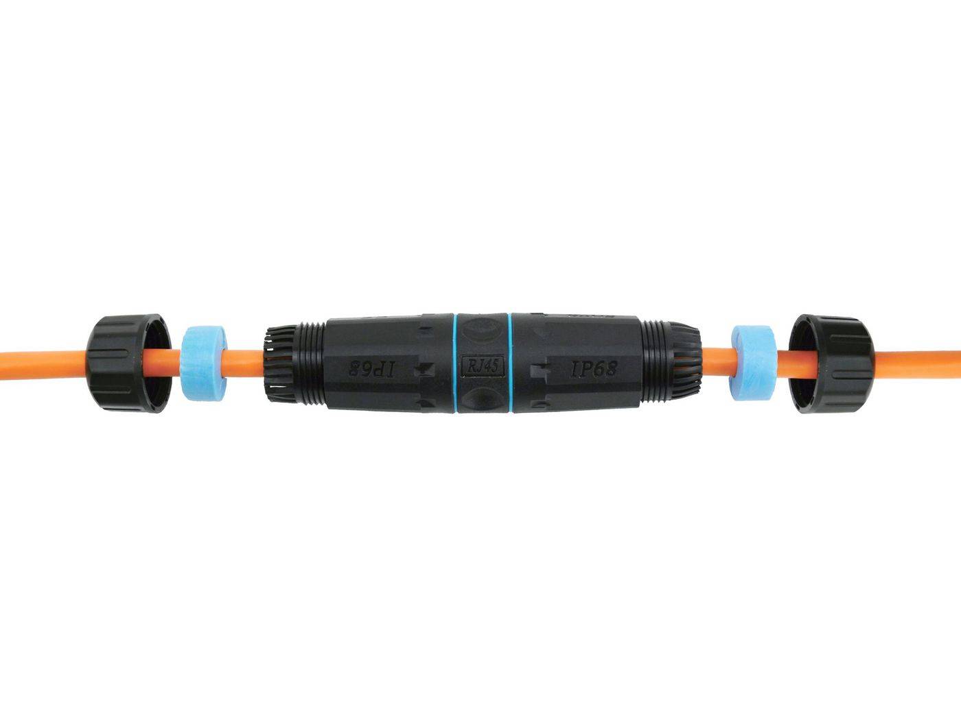 Equip Cat.6A RJ45-Inline-Koppler für den Außenbereich - RJ-45 - RJ-45 - Schwarz