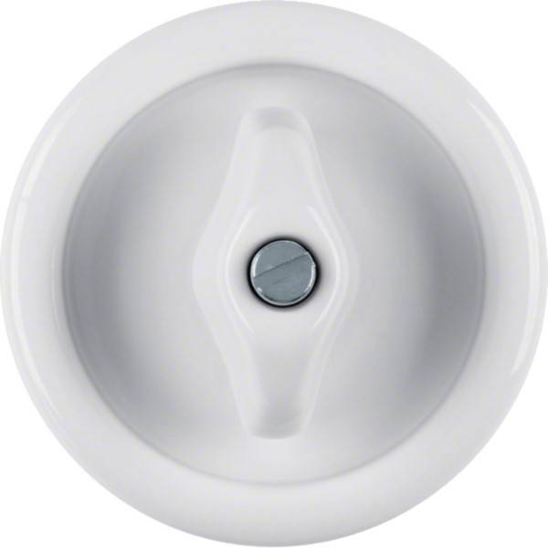 Hager Z.-Stk.m.Knebel Serie WTW1000WBG 1930 Porzellan made by Rosenthal pws Install.Baumaterial