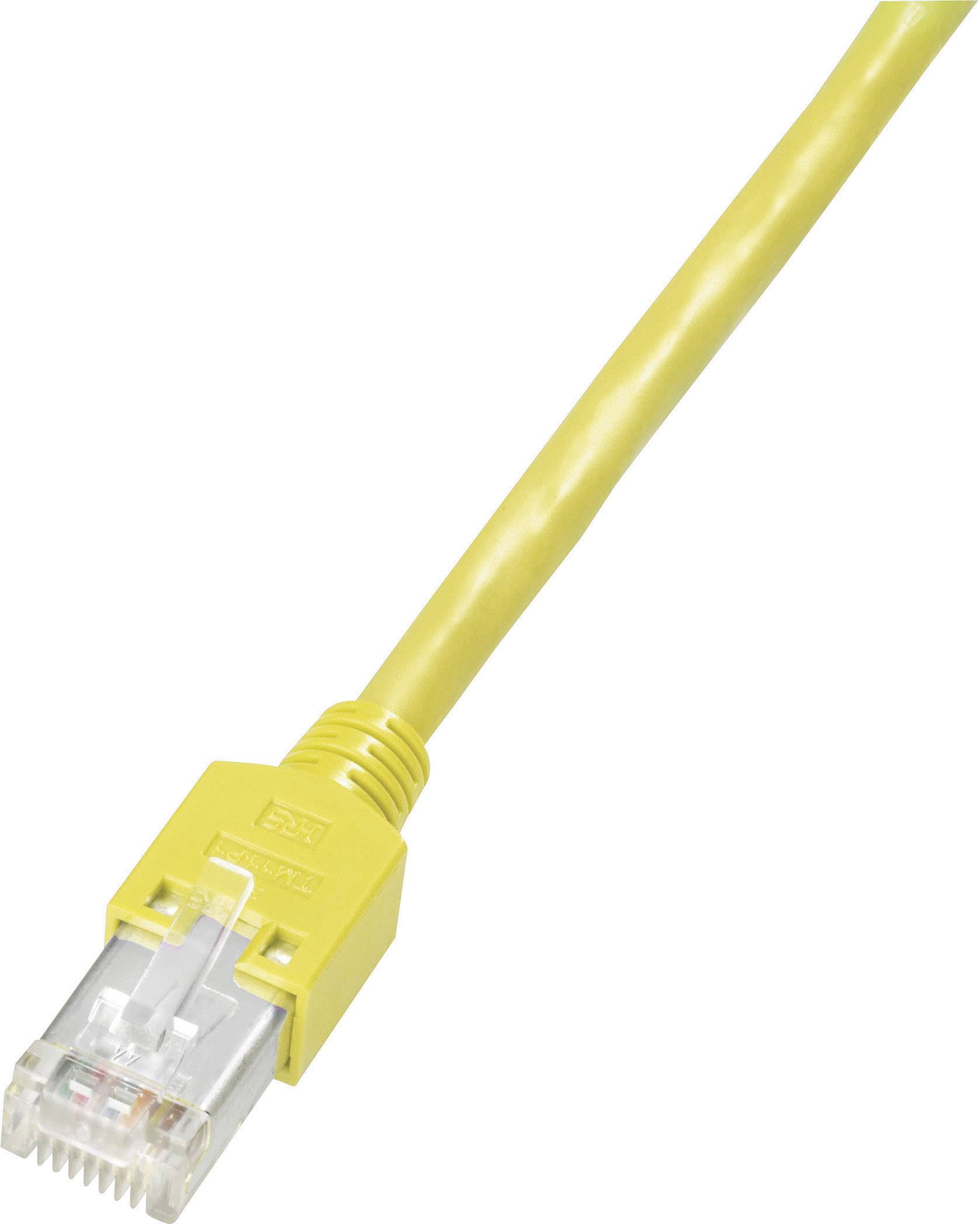 Dätwyler K8702.5 RJ45 Patchkabel CAT 5e S/UTP 5.00 m Gelb Flammwidrig, mit Rastnasenschutz 1 St.