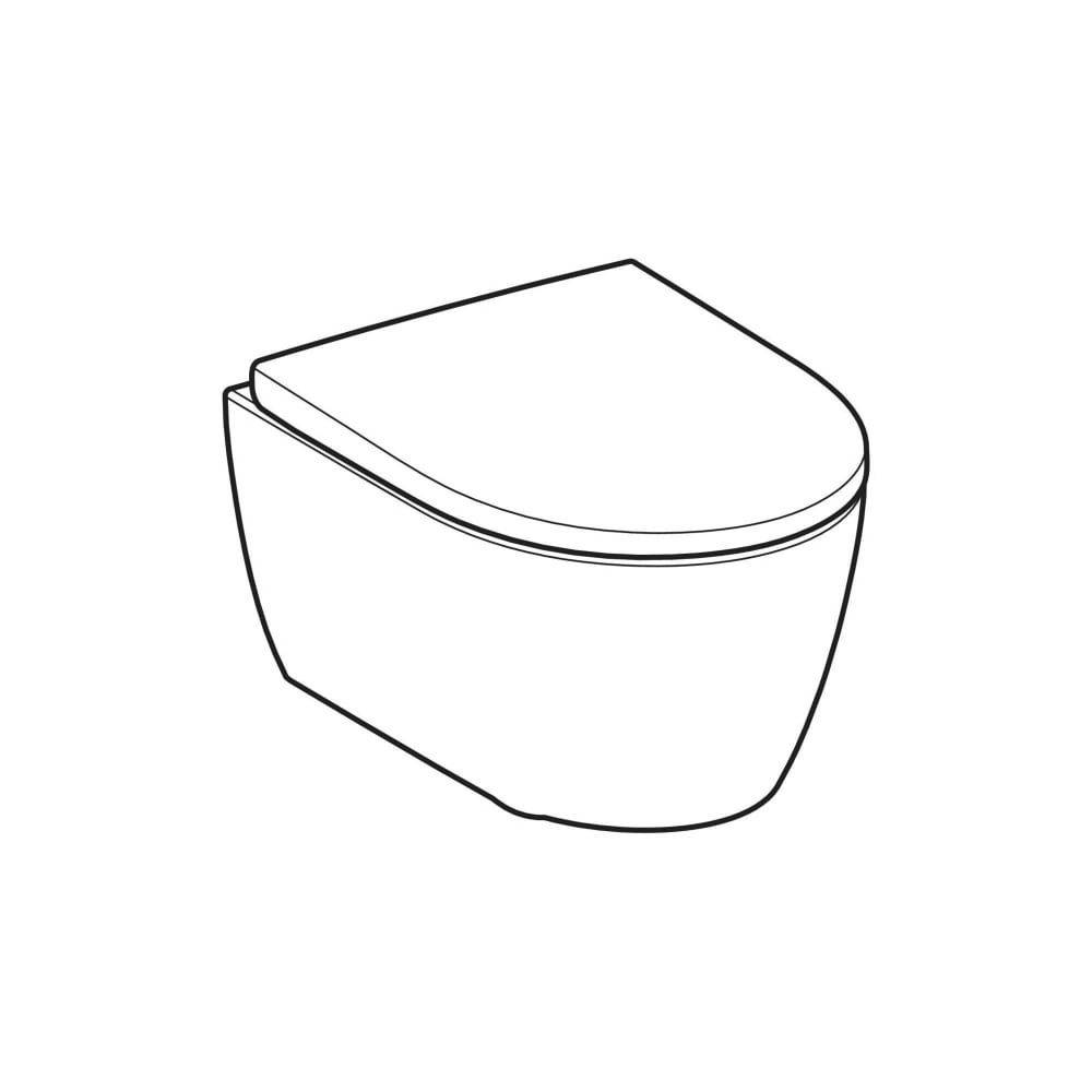 Geberit iCon Set WWC-T Turboflush vkA verkuerzte Ausladung, mit WC-Sitz, 1 Stk.