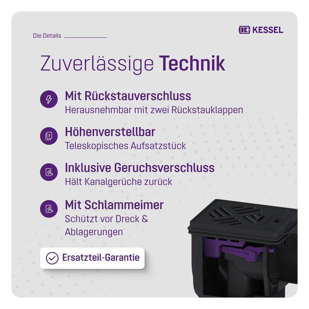 Kessel Drehfix Kellerablauf DN 100 seitlich