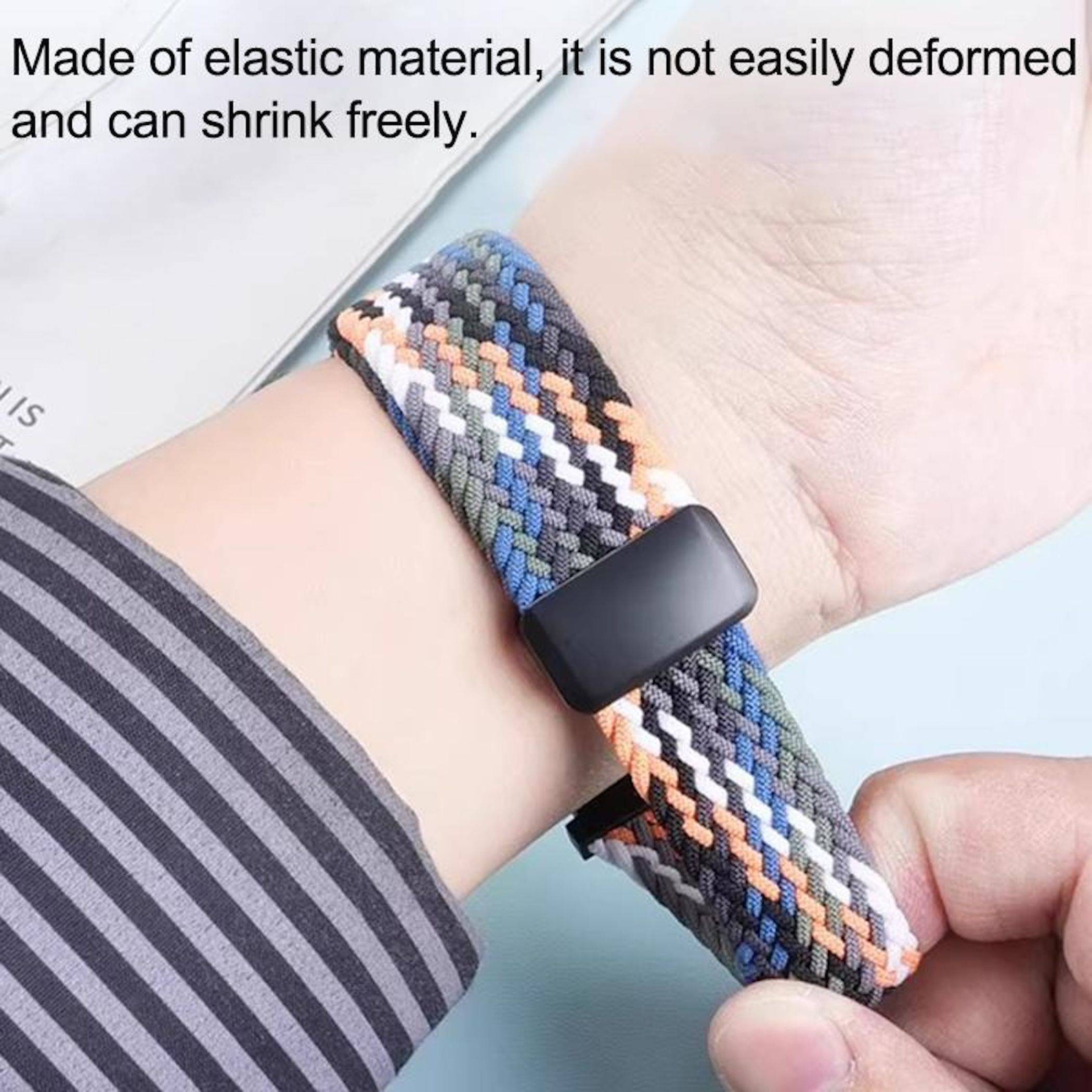 Smartwatch Nylon Armband für Honor Watch X5 Magnetischer Verschluss Schwarz