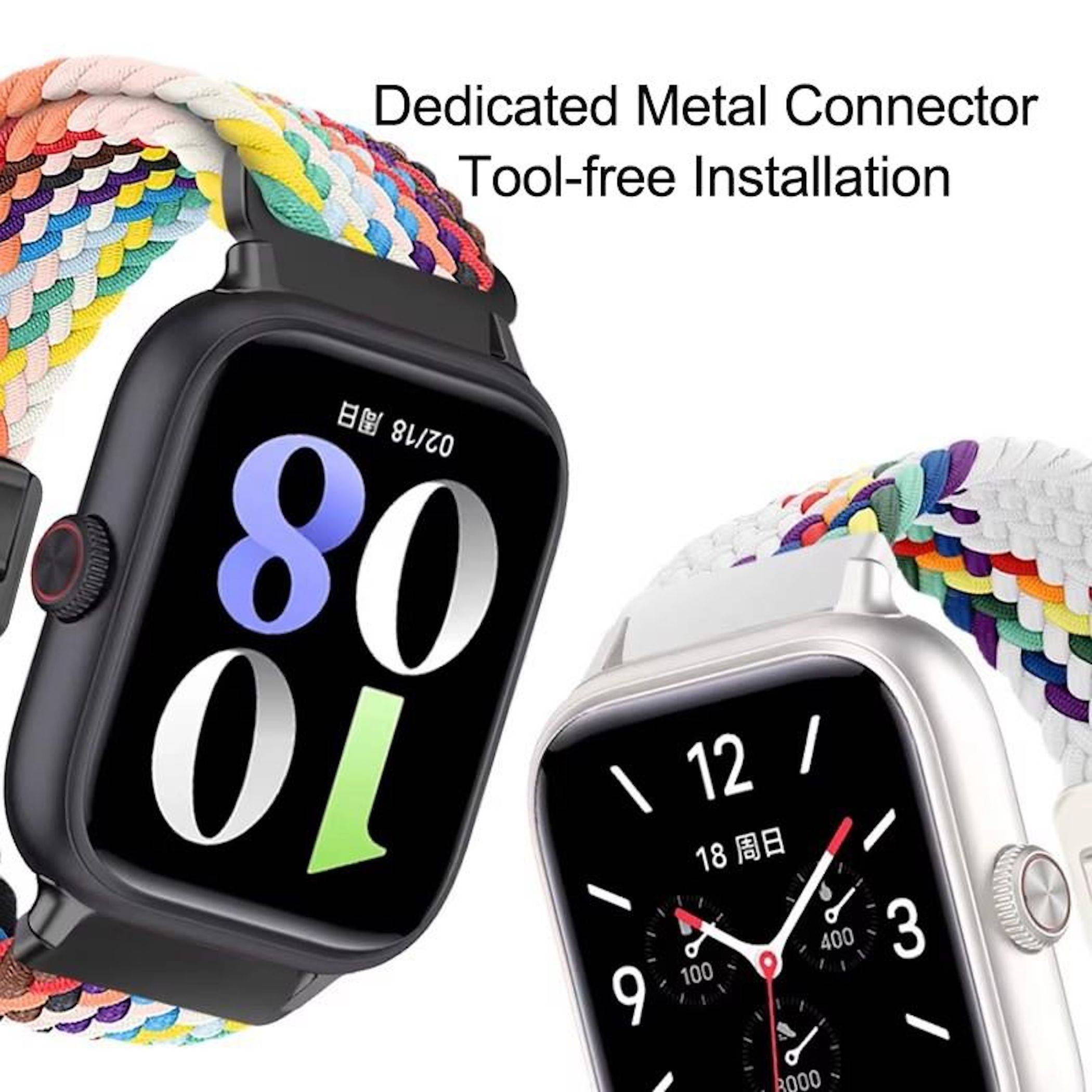 Smartwatch Nylon Armband für Honor Watch X5 Magnetischer Verschluss Schwarz
