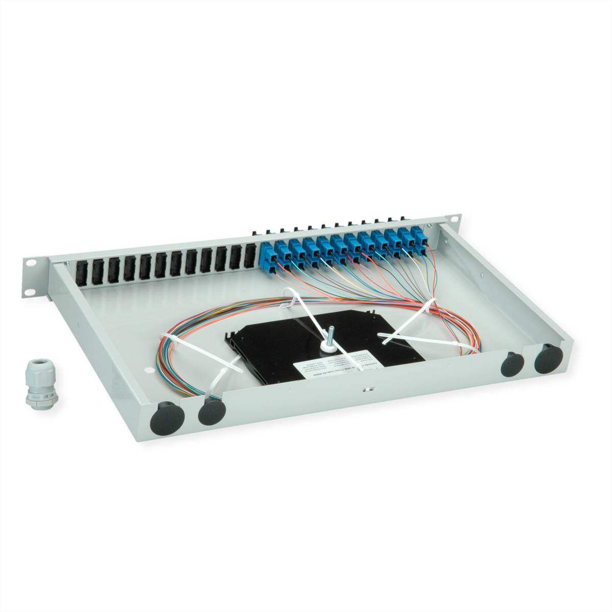Telegärtner Karl Gärtner BASIS eco LWL-Panel Kupplg Pigtails 12xSC Dx blau OS2