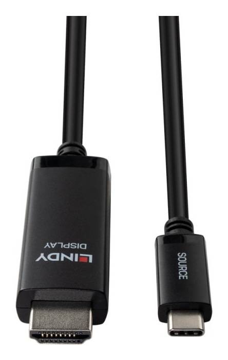 LINDY USB Typ C an HDMI 8K60 Adapterkabel 3m schwarz