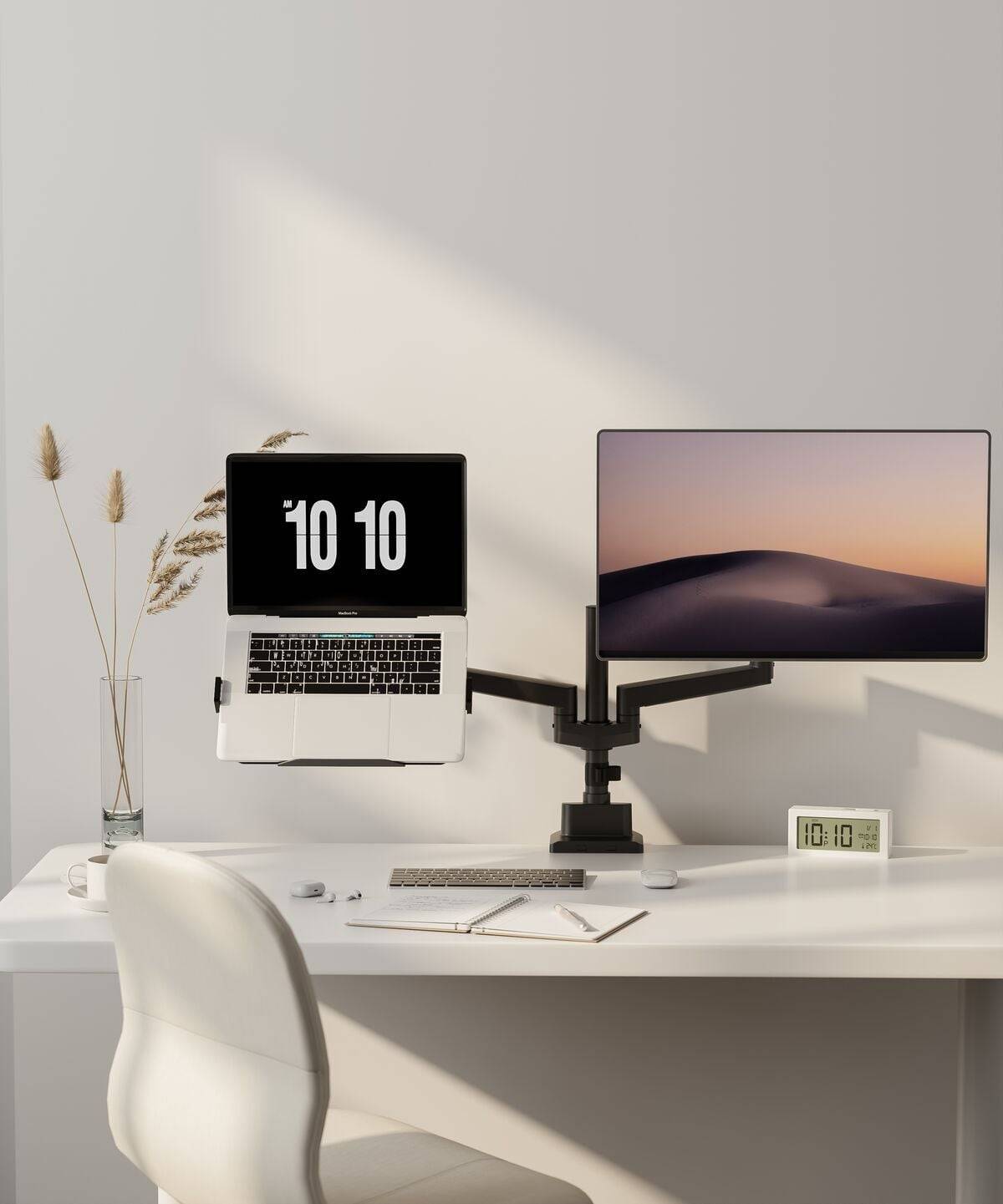 Vogel's ESSENTIAL A6010 Laptopständer, Halter, Schwarz, 9 kg, 75 x 75 mm, 43,9 cm (17.3"), 29,5 cm (11.6")