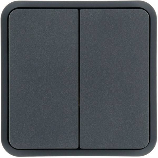 Hager Wippe 2fach f.Taster BA AP WNT944 W.1 IP55 grau