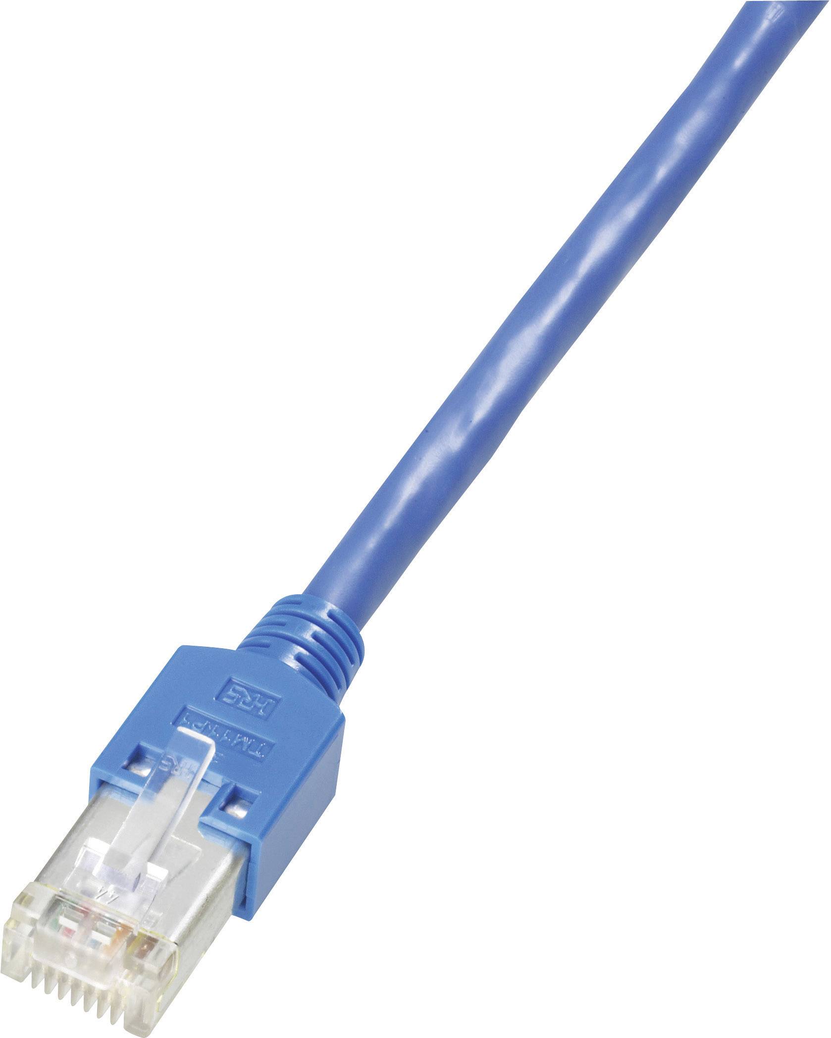 Dätwyler RJ45 Netzwerkkabel, Patchkabel CAT 5e S/UTP 30.00m Blau Flammwidrig, mit Rastnasenschutz 1St.