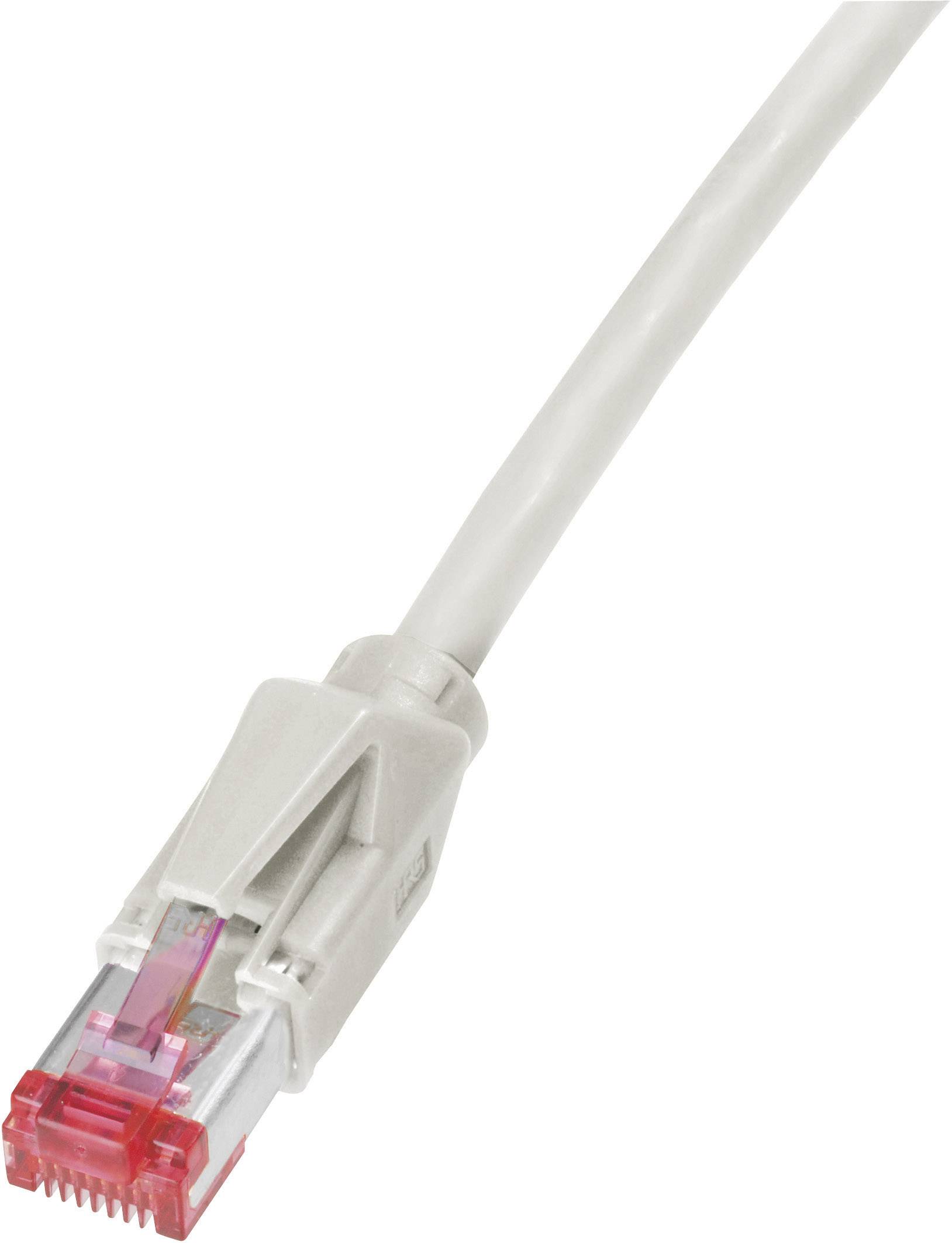 Dätwyler K8708GR.5 RJ45 Netzwerkkabel, Patchkabel CAT 6 S/FTP 5.00m Grau Flammwidrig, mit Rastnasenschutz 1St.