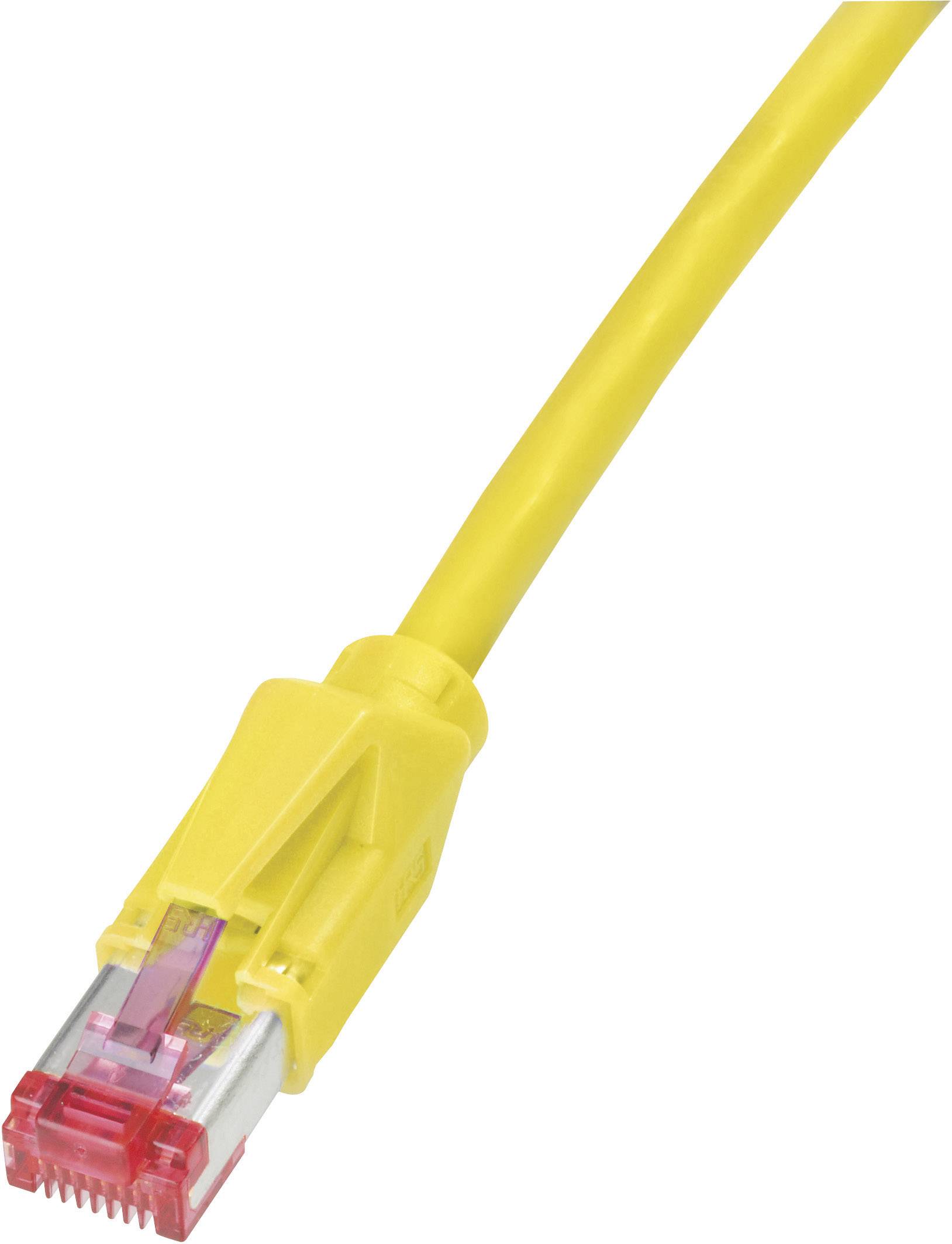 Dätwyler K8708GE.3 RJ45 Netzwerkkabel, Patchkabel CAT 6 S/FTP 3.00m Gelb Flammwidrig, mit Rastnasenschutz 1St.