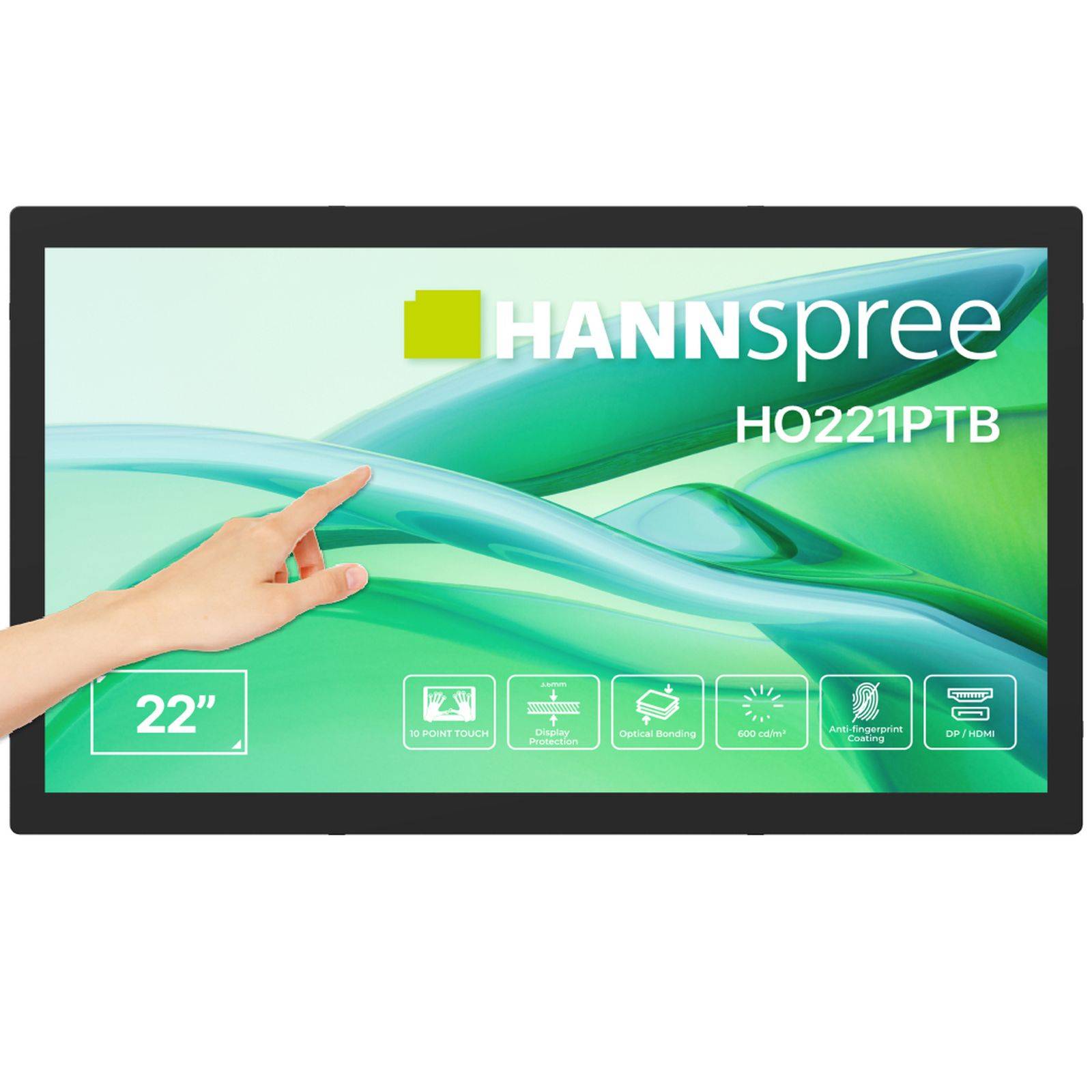 Hannspree HO221PTB, Digital Signage Flachbildschirm, 54,5 cm (21.4"), LCD, 1920 x 1080 Pixel