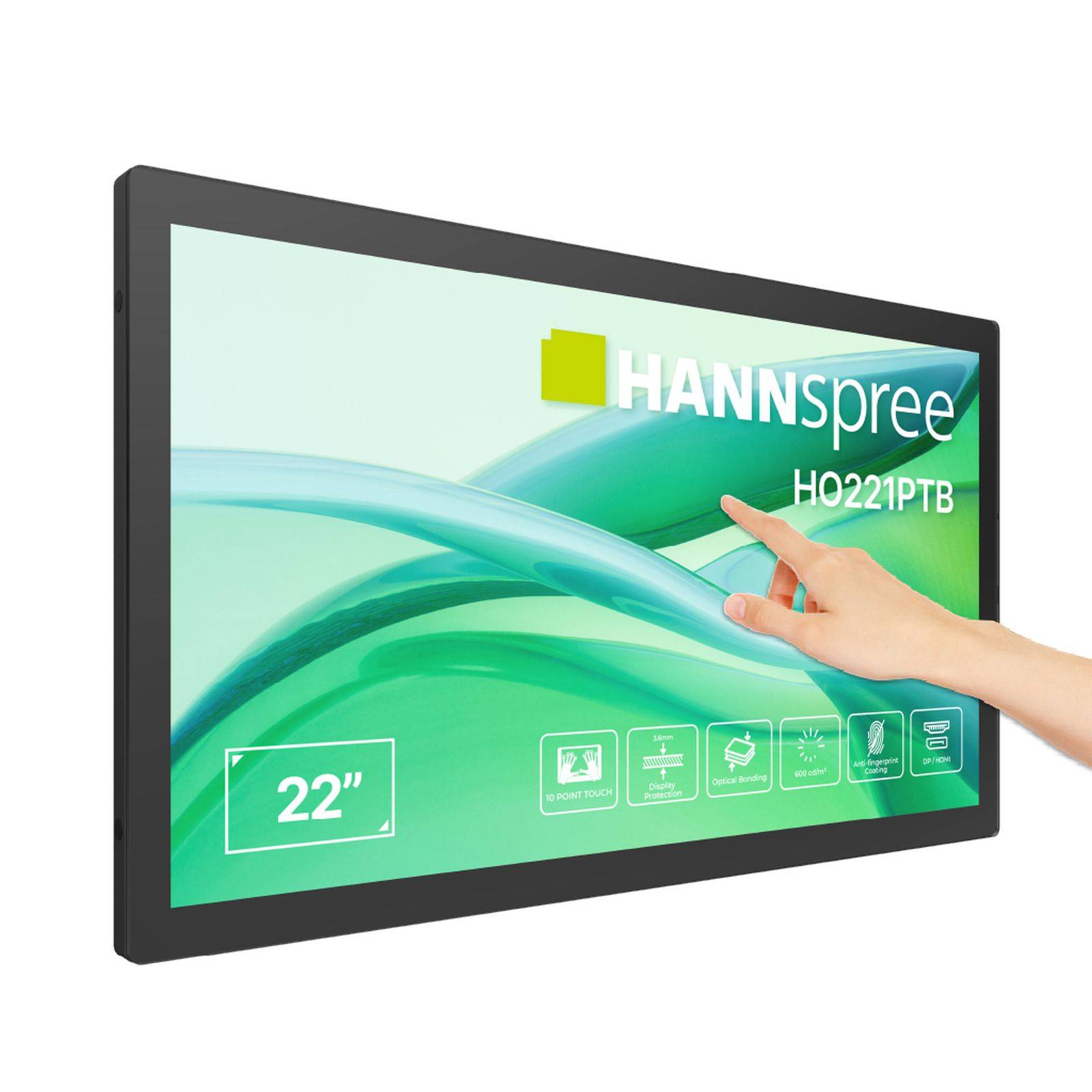 Hannspree HO221PTB, Digital Signage Flachbildschirm, 54,5 cm (21.4"), LCD, 1920 x 1080 Pixel