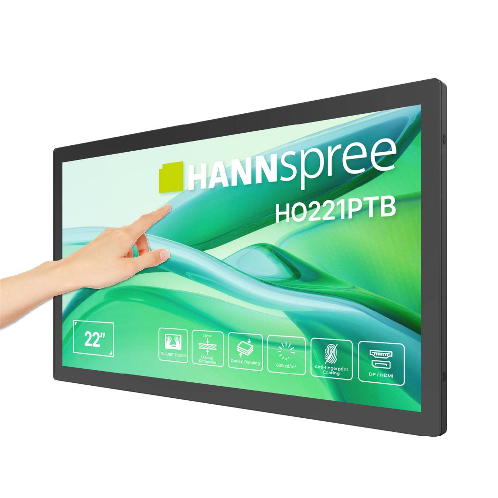 Hannspree HO221PTB, Digital Signage Flachbildschirm, 54,5 cm (21.4"), LCD, 1920 x 1080 Pixel
