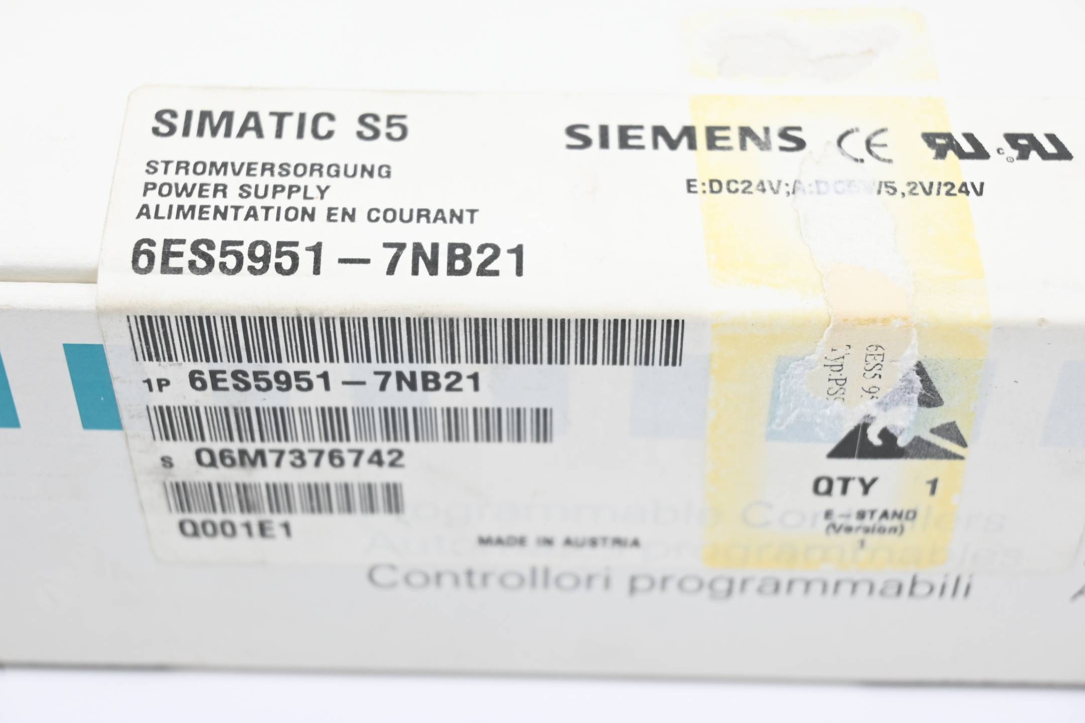 Siemens Simatic S5 Stromversorgung 6ES5951-7NB21 (6ES5951-7NB21)