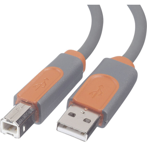 Belkin USB 2.0 Anschlusskabel [1x USB 2.0 Stecker A - 1x USB 2.0 Stecker B] 0.90m Grau UL-zertifiziert