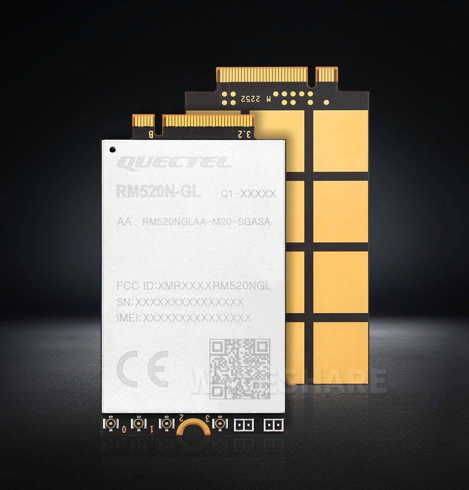 Quectel RM520N-GL 5G Sub-6GHz Modul, GNSS, GPS, GLONASS, BDS, Galileo, M2 Format, 3-4,4V
