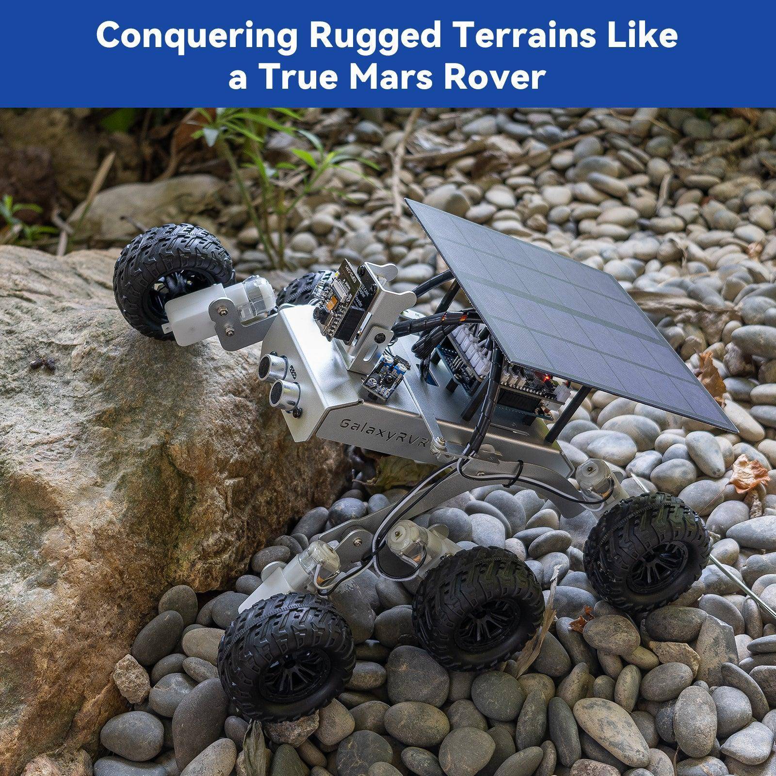 SunFounder GalaxyRVR Mars Rover Kit, Arduino Uno R3 kompatibel, Rocker-Bogie, Solar, FPV, ESP32 CAM