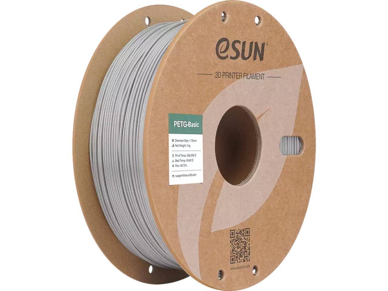eSUN PETG-Basic Filament, 1,75mm, 1kg - Farbton: Silver