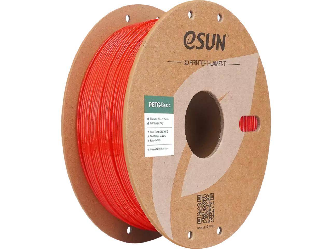 eSUN PETG-Basic Filament, 1,75mm, 1kg - Farbton: Red