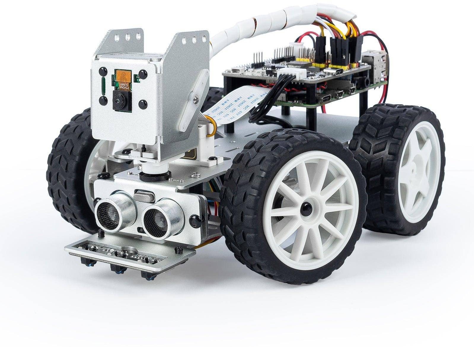 SunFounder PiCar-X AI Video Robot Car Kit, 5MP Kamera, Robot Hat, Sprachsteuerung, Python, 2x18650