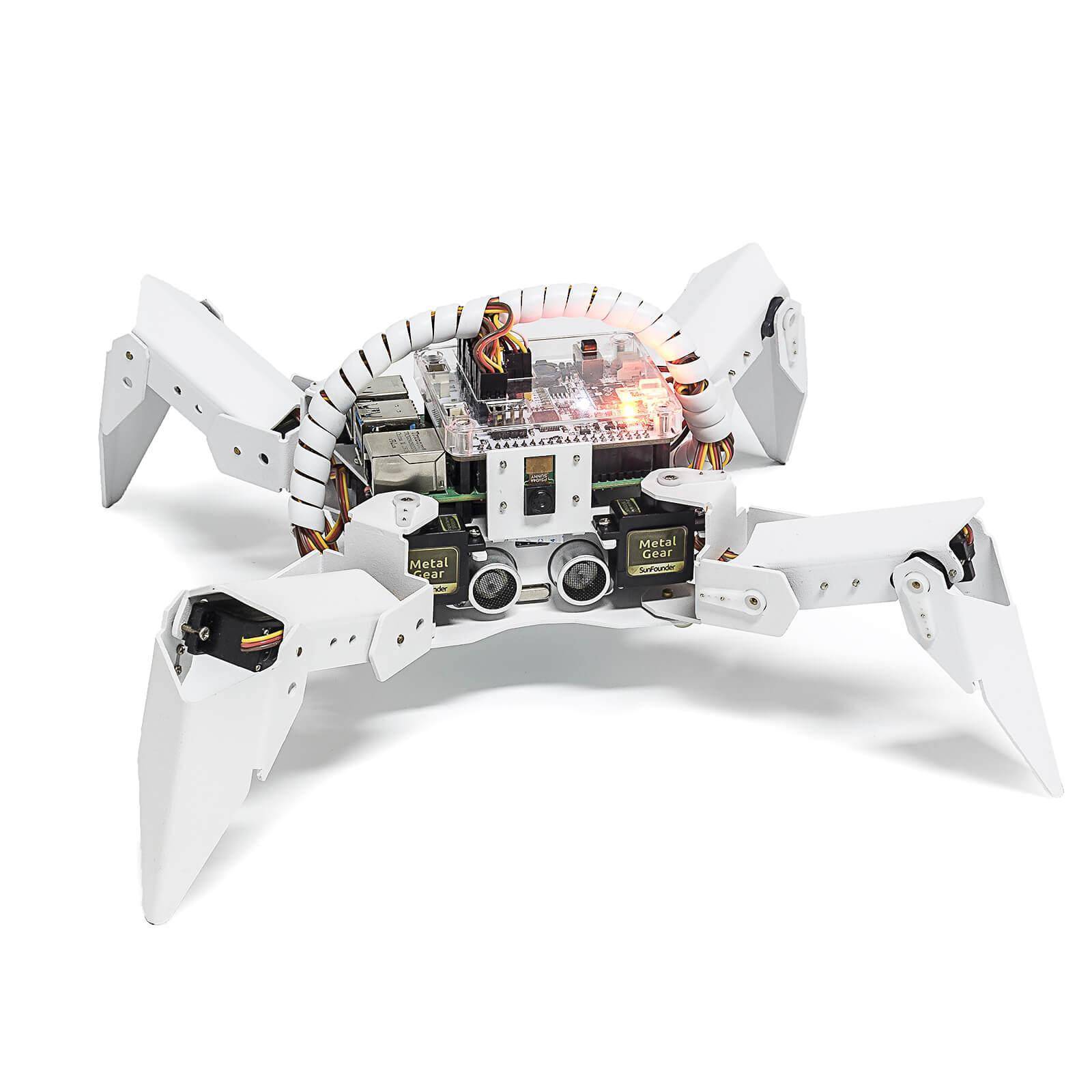SunFounder PiCrawler Raspberry Pi Robot Kit, Kamera, Ultraschall, Python, EzBlock, 13 Bewegungen