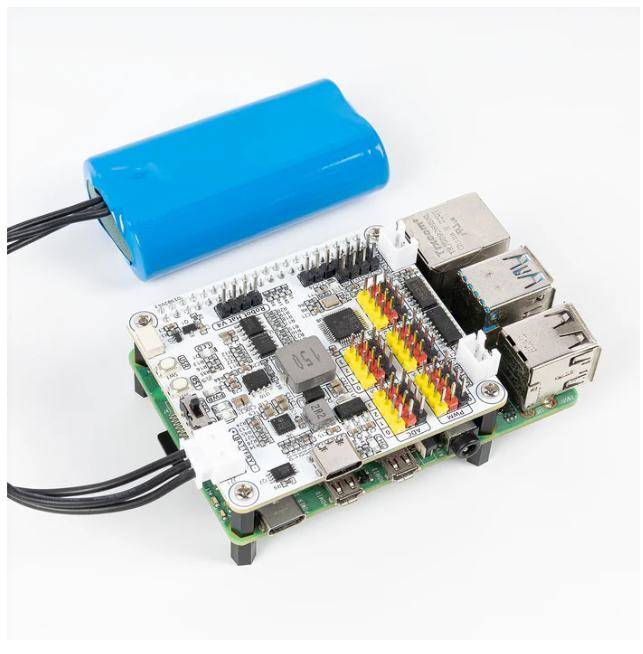 SunFounder Robot HAT Expansion Board, 12 PWM-Kanäle, 4 digitale Signale, 4-Kanal 12-Bit ADC, 5V/3A