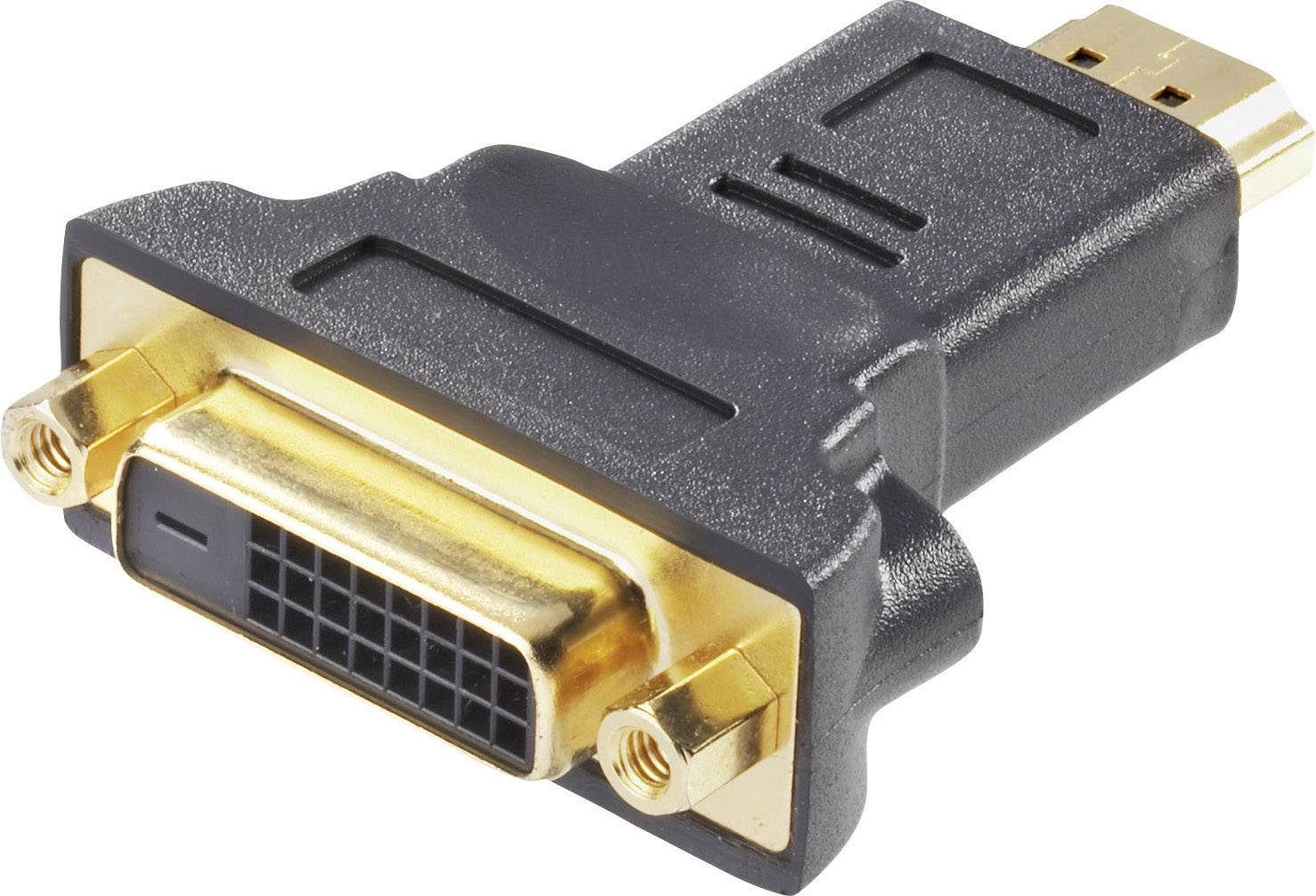 JJ JouJye HDMI / DVI Adapter [1x HDMI-Stecker - 1x DVI-Buchse 24+1pol.] Schwarz
