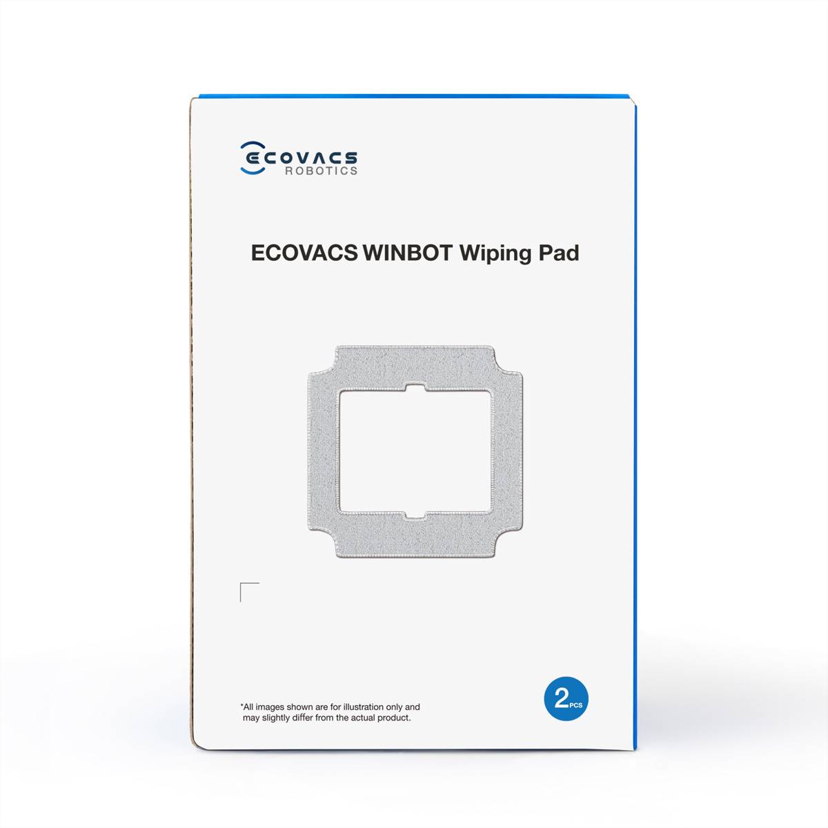 Ecovacs Winbot W-CC02-19 - Reinigungstuch für Winbot mit Halterung 2 Stück