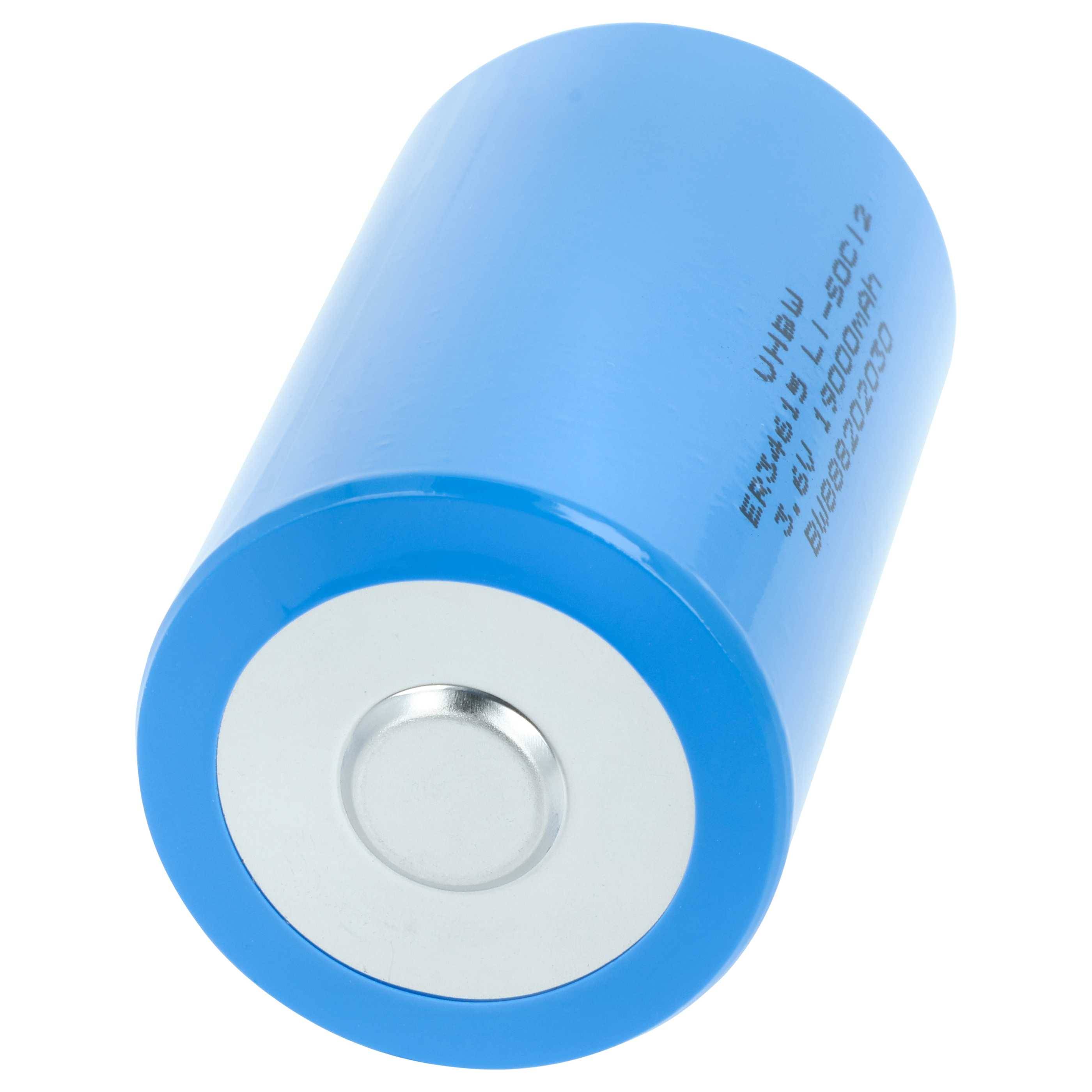 vhbw 5x ER34615 Rundzellenbatterien - Primärbatterien (19000 mAh, 3,6 V, Li-SOCl2)