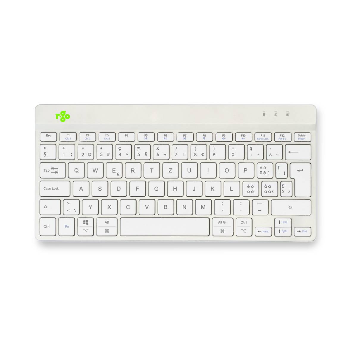 R-Go Tastatur Compact Break DE-Layout kabellos Weiß Eingabe / Ausgabe Mäuse &amp; Tastaturen