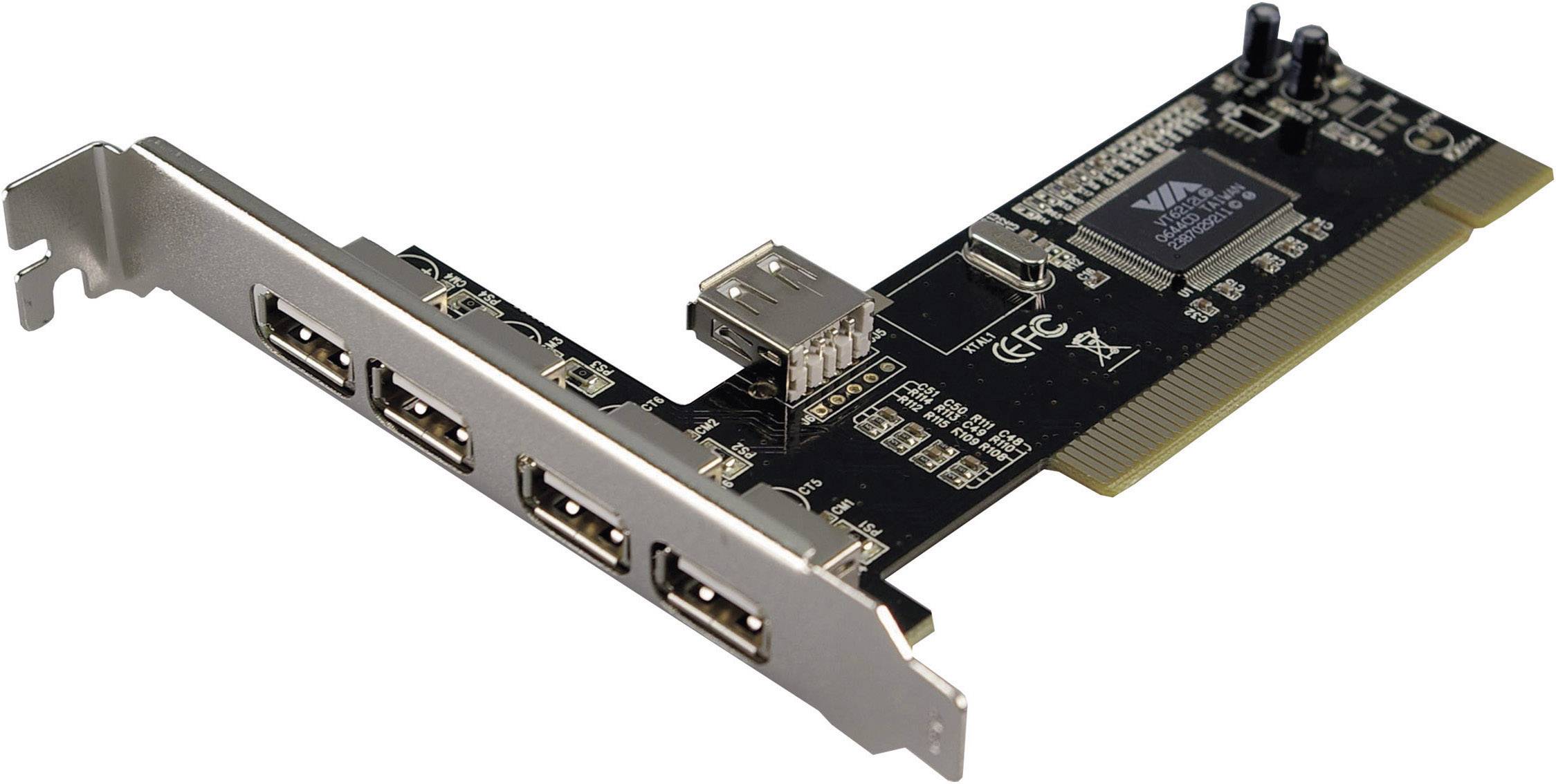 LogiLink PCI Card USB 2.0 4+1 Port - USB-Adapter