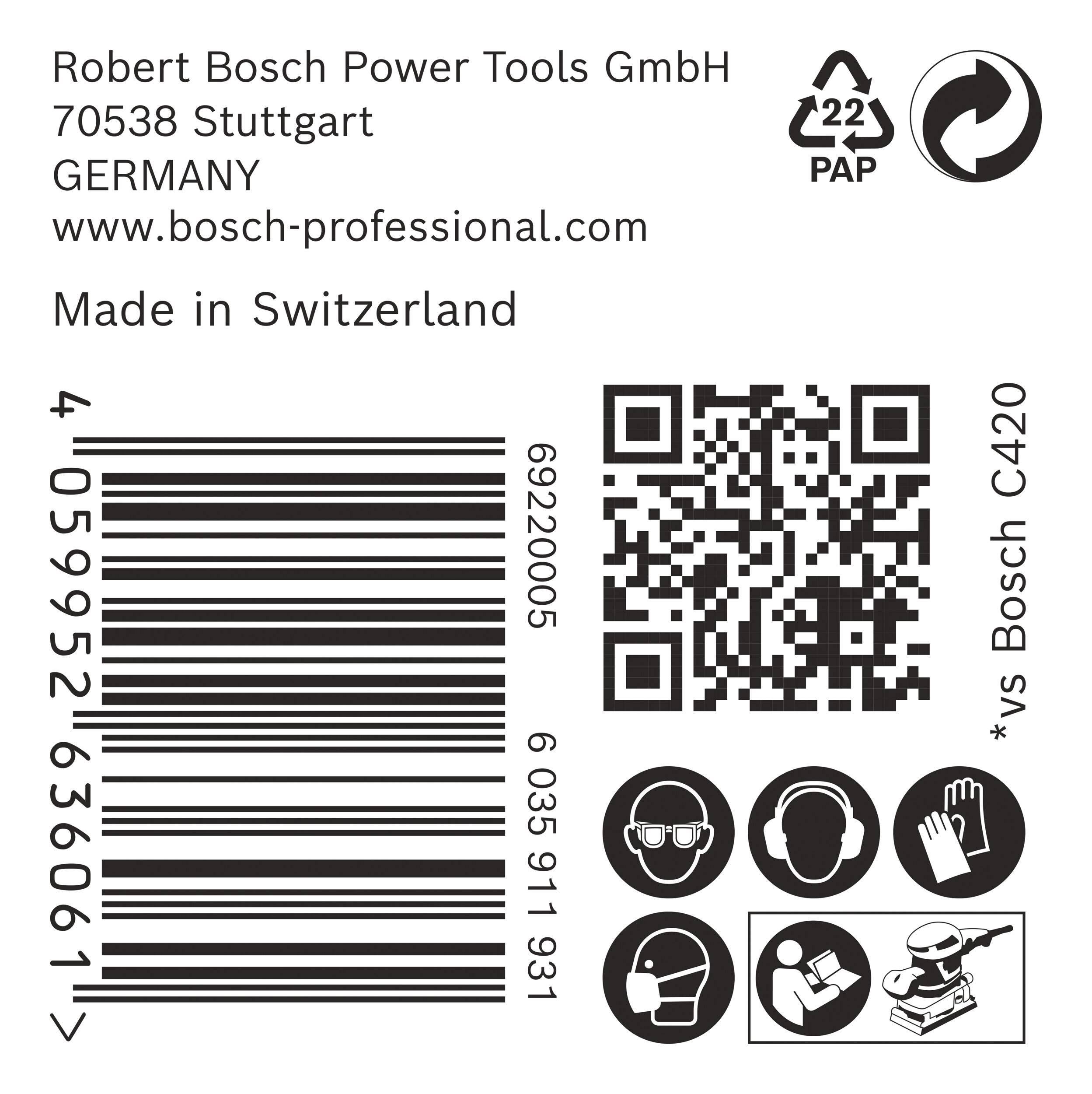 Schleifpapier EXPERT C470 Abm.115x107mm K80 50 St BOSCH