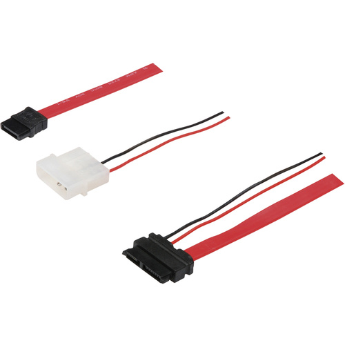 Câble SATA Slimline rouge 30 cm
