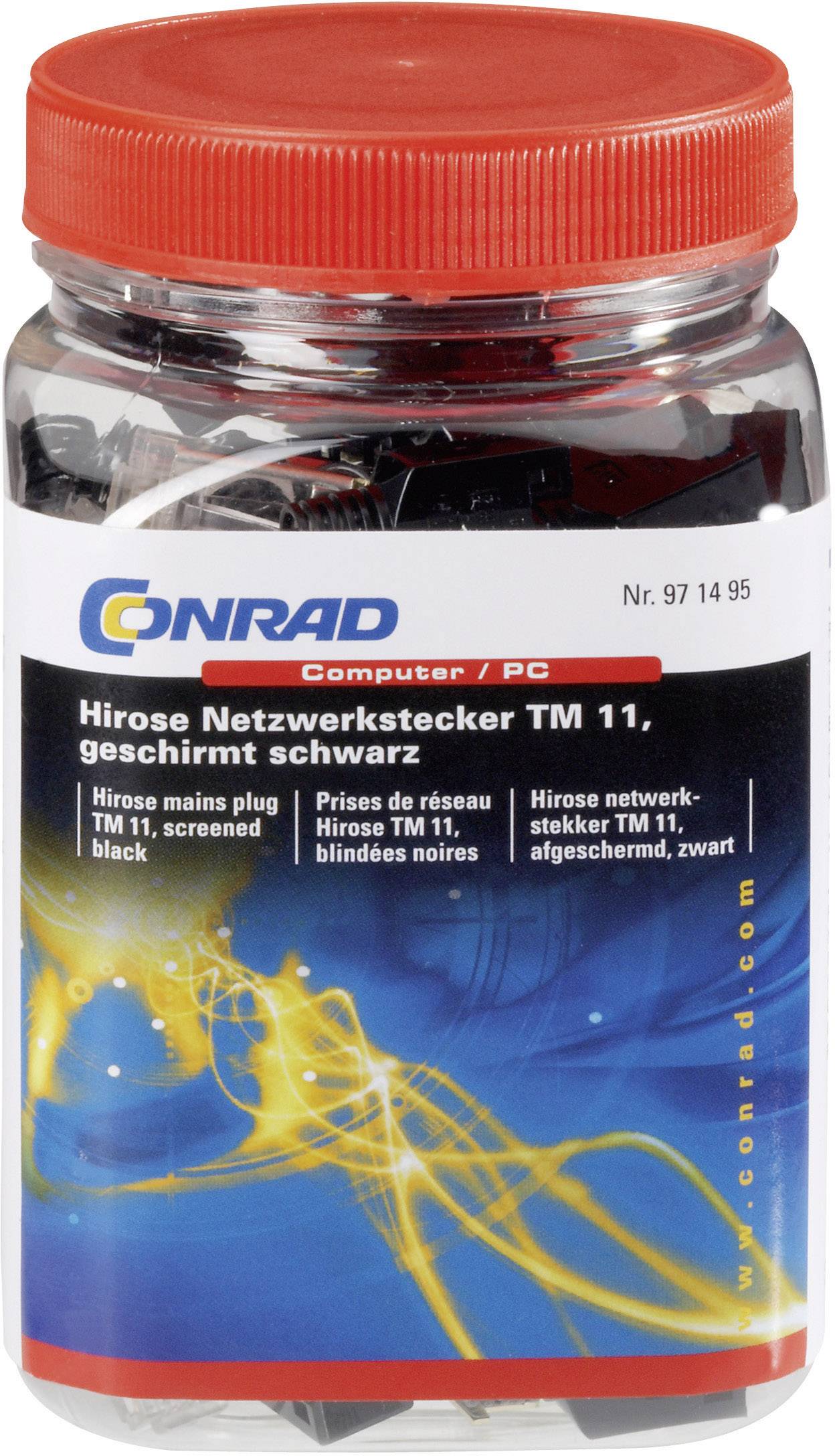Hirose Electronic TM 11 RJ45-Steckverbinder TM 11, geschirmt CAT5e 602822 Stecker, gerade Pole: 8P8C Schwarz 40St.