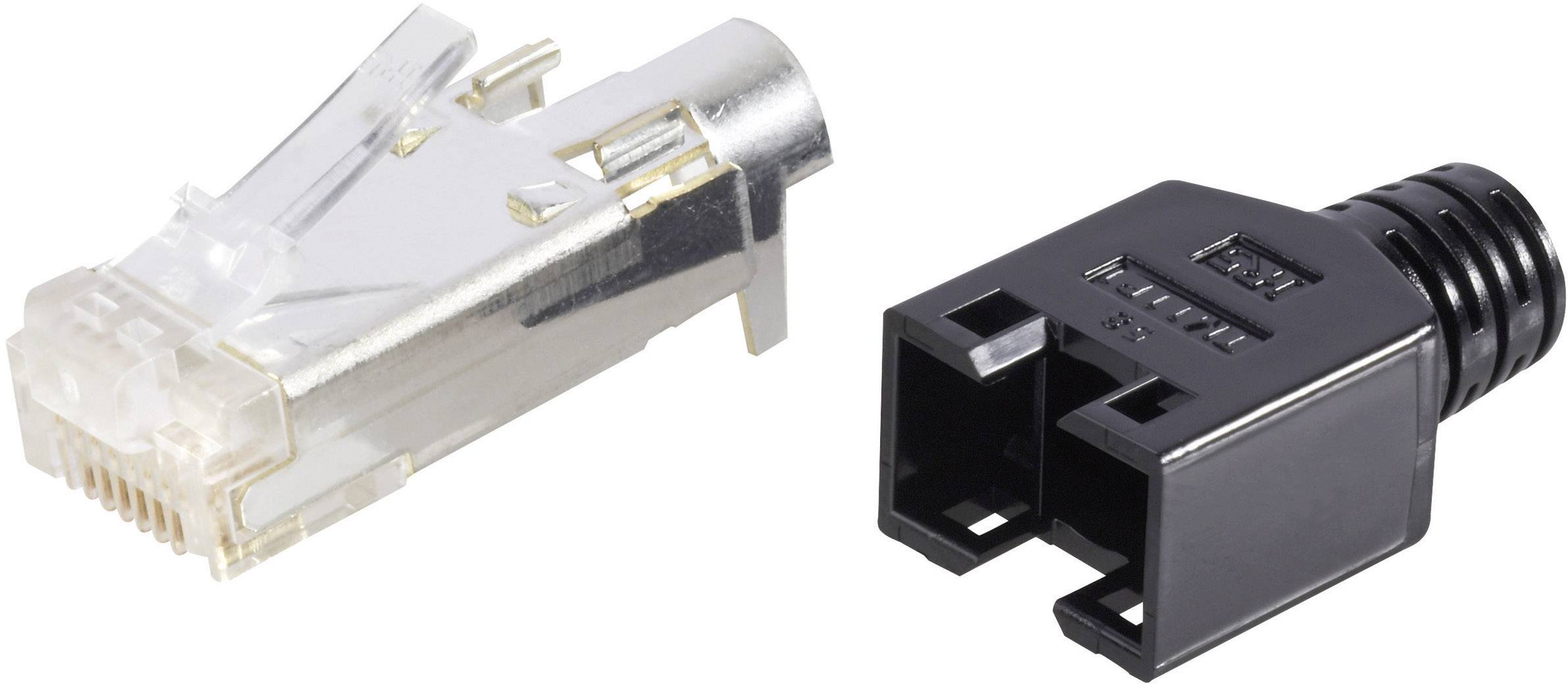 Hirose Electronic TM 11 RJ45-Steckverbinder TM 11, geschirmt CAT5e 602822 Stecker, gerade Pole: 8P8C Schwarz 40St.