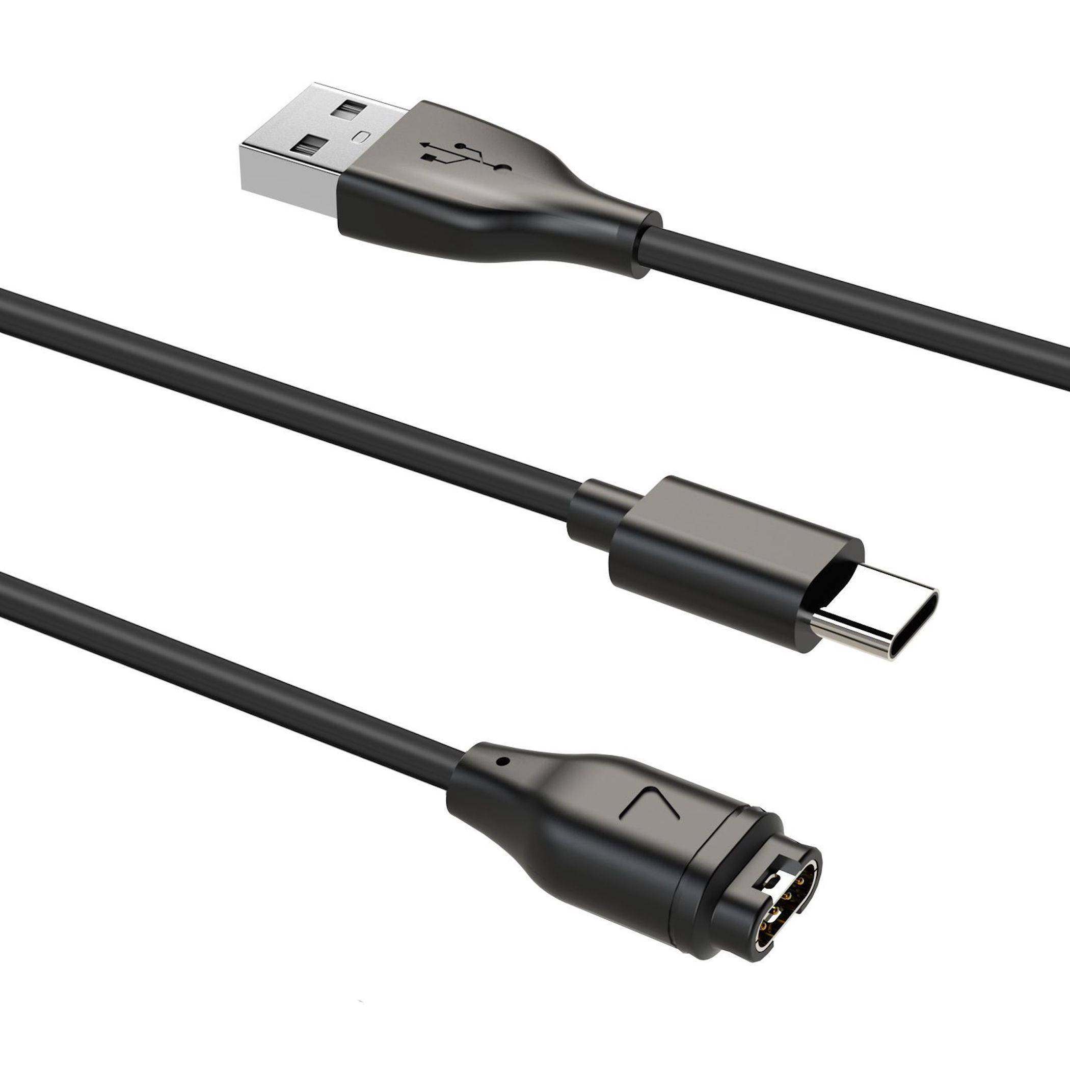 Ladekabel Smartwatch für Garmin Fenix 8 USB auf USB C 2 in 1 Schnellladung 1.2m